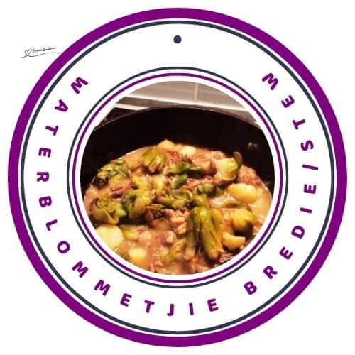 an image of a three-legged cast-iron pot filled with Waterblommetjie Bredie/Stew