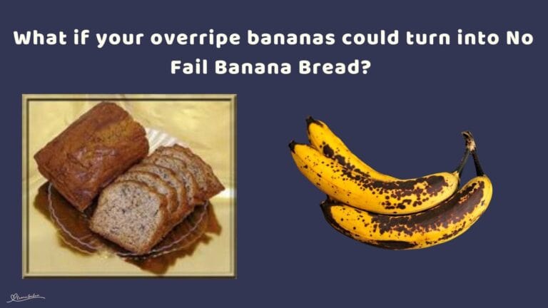 an image of a No Fail Banana Bread, with sliced on the side