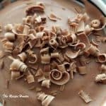 Amarula chocolate mousse with curls of chocolate to top it off