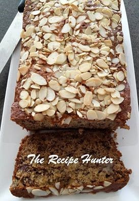 Banana Bread with slivered almonds