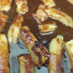 Bananas in toffee sauce