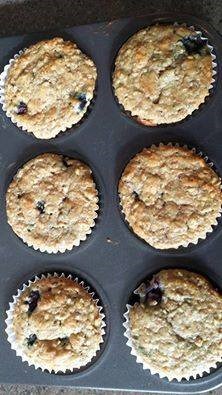 Blueberry Steel Cut Oat Muffins