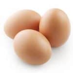 3 brown eggs