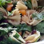 Mandarin Bowtie Pasta Spinach Salad with teriyaki Sauce