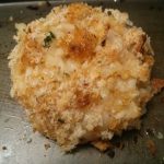 Baked Rice Patties with shredded cheese and zucchini