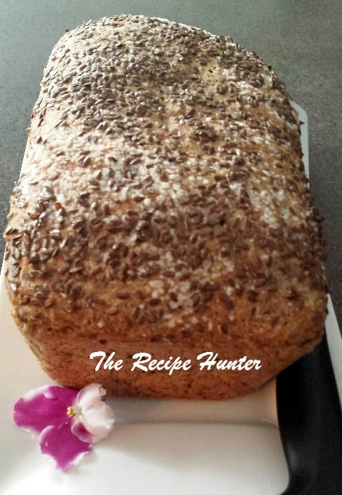 Whole Wheat Bread made with flax and seed topping