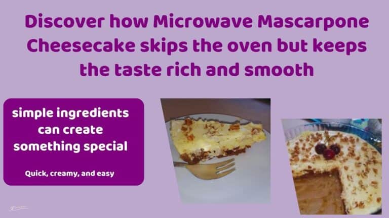 an image of Microwave Mascarpone Cheesecake served at tea time