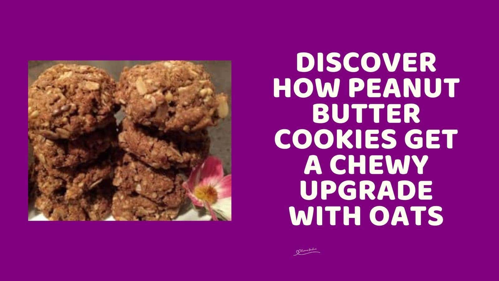 an image of a stack of Peanut Butter Cookies with Oats