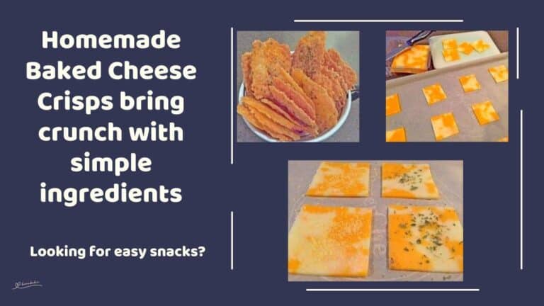 an image of cheese slices and Homemade Baked Cheese Crisps