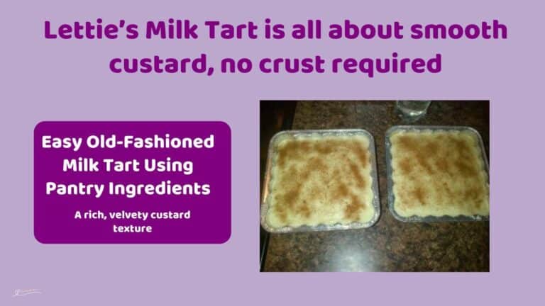 an image of a SA Milk tart in a tinfoil dish