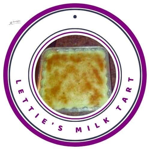 an image of a SA Milk tart in a tinfoil dish