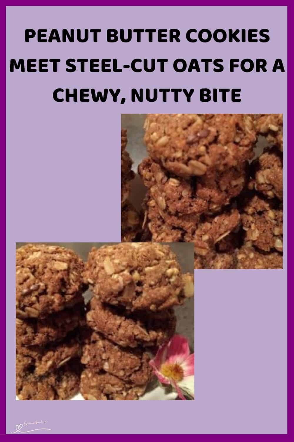 an image of a stack of Peanut Butter Cookies with Oats