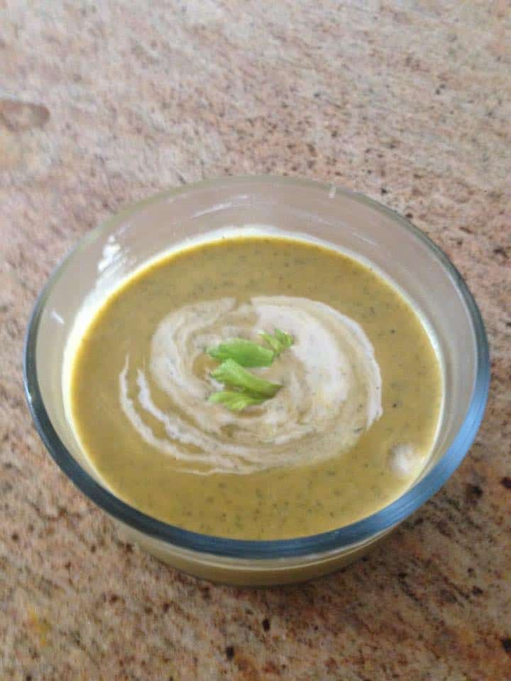 Butternut and Broccoli Soup with fresh cream