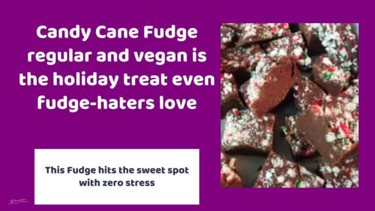 an image of chocolate fudge with peppermint candy cane pieces