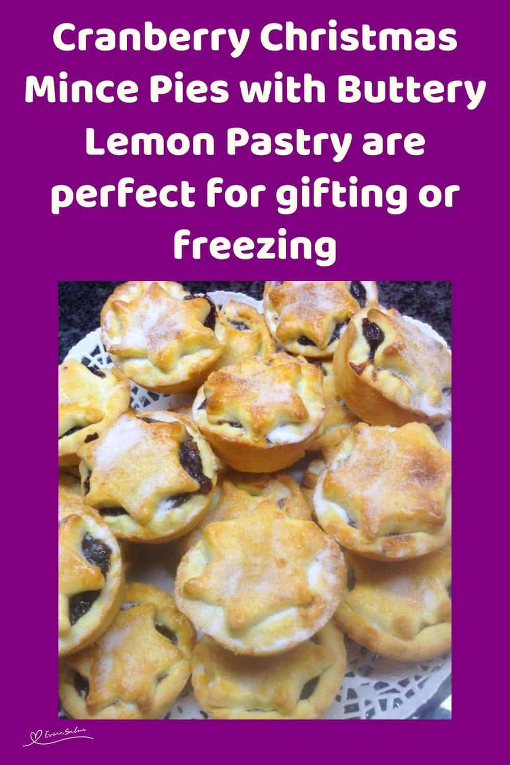 an image of Christmas Mince Pies with a star decoration and an icing sugar dusting