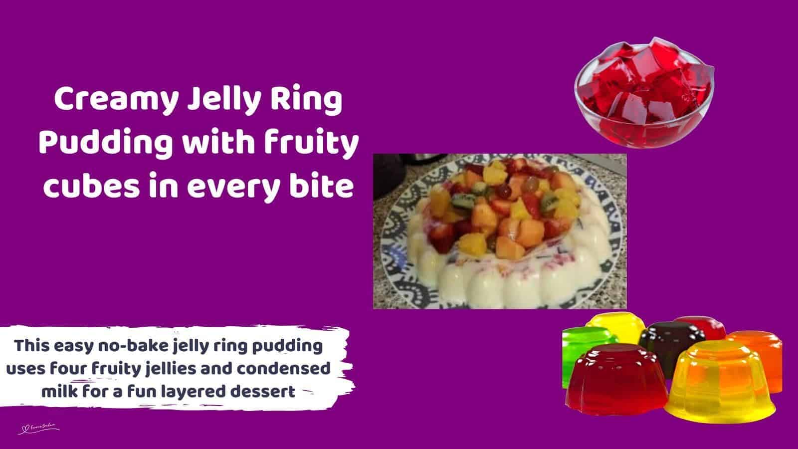 an image of a Jelly Ring Pudding with fruit in the middle