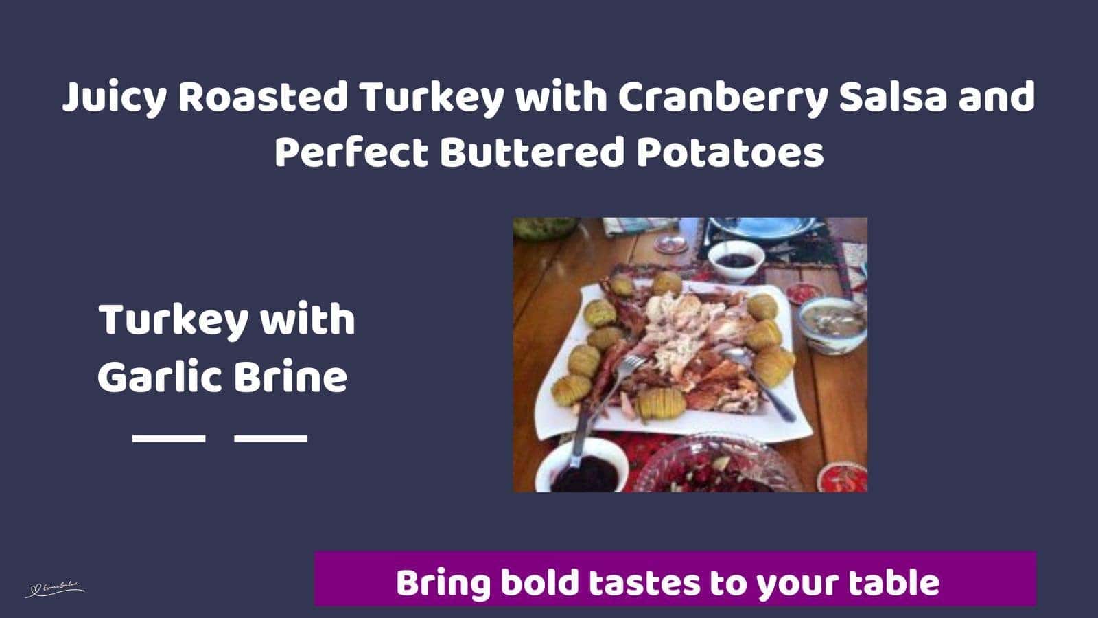 an image of a plate with Roast Turkey with Zesty Cranberry Salsa