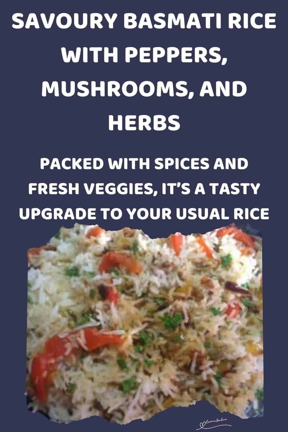 an image of a Savoury Basmati Rice dish with veggies