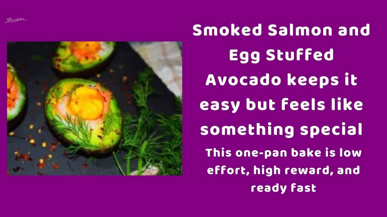 an image of Smoked Salmon and Egg Stuffed Avocado