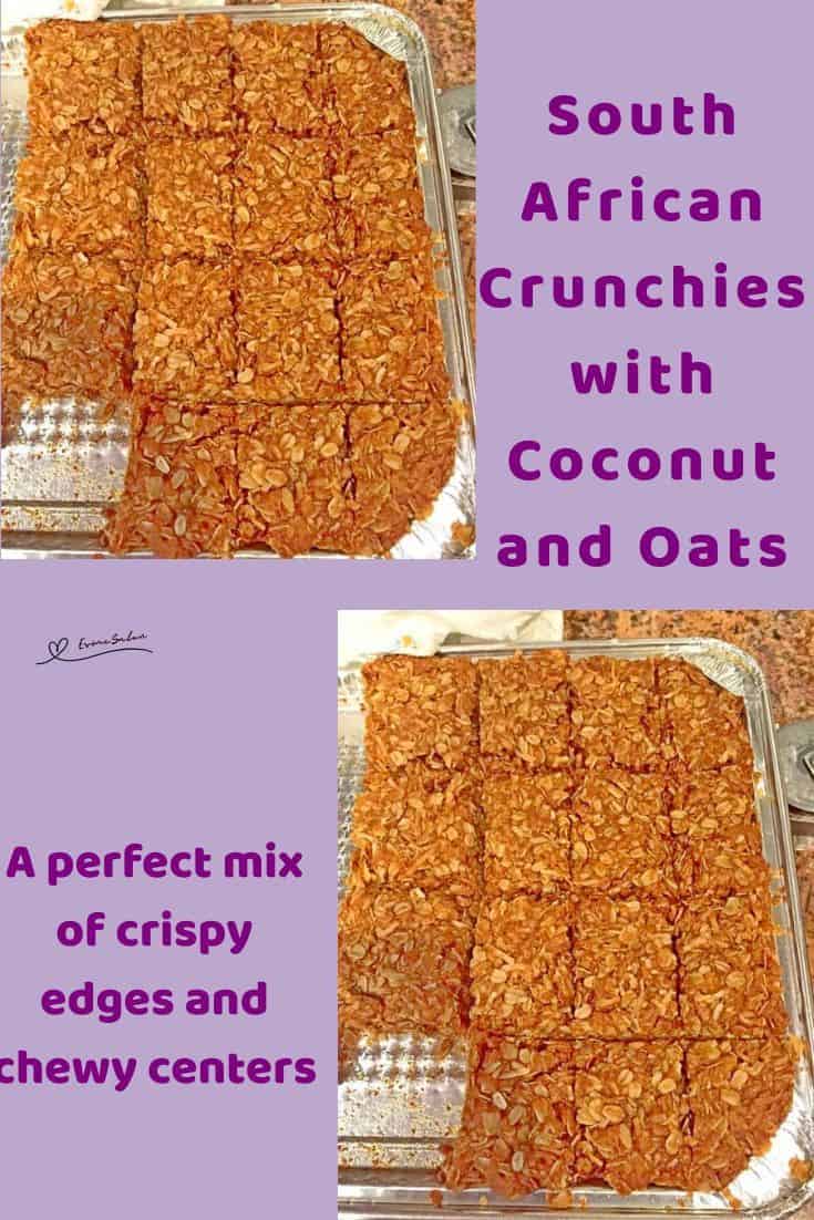 an image of a baking tray with South African Crunchies