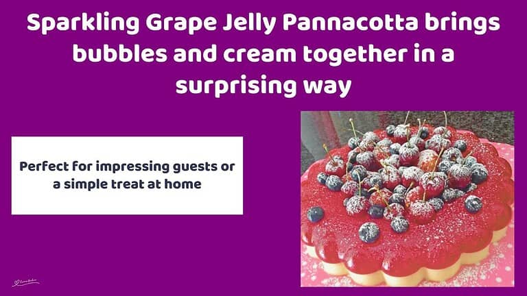 an image of a Sparkling Grape Jelly Pannacotta with frosted berries