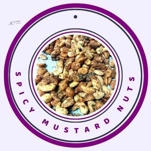 an image of a plate with Spicy Mustard Nuts