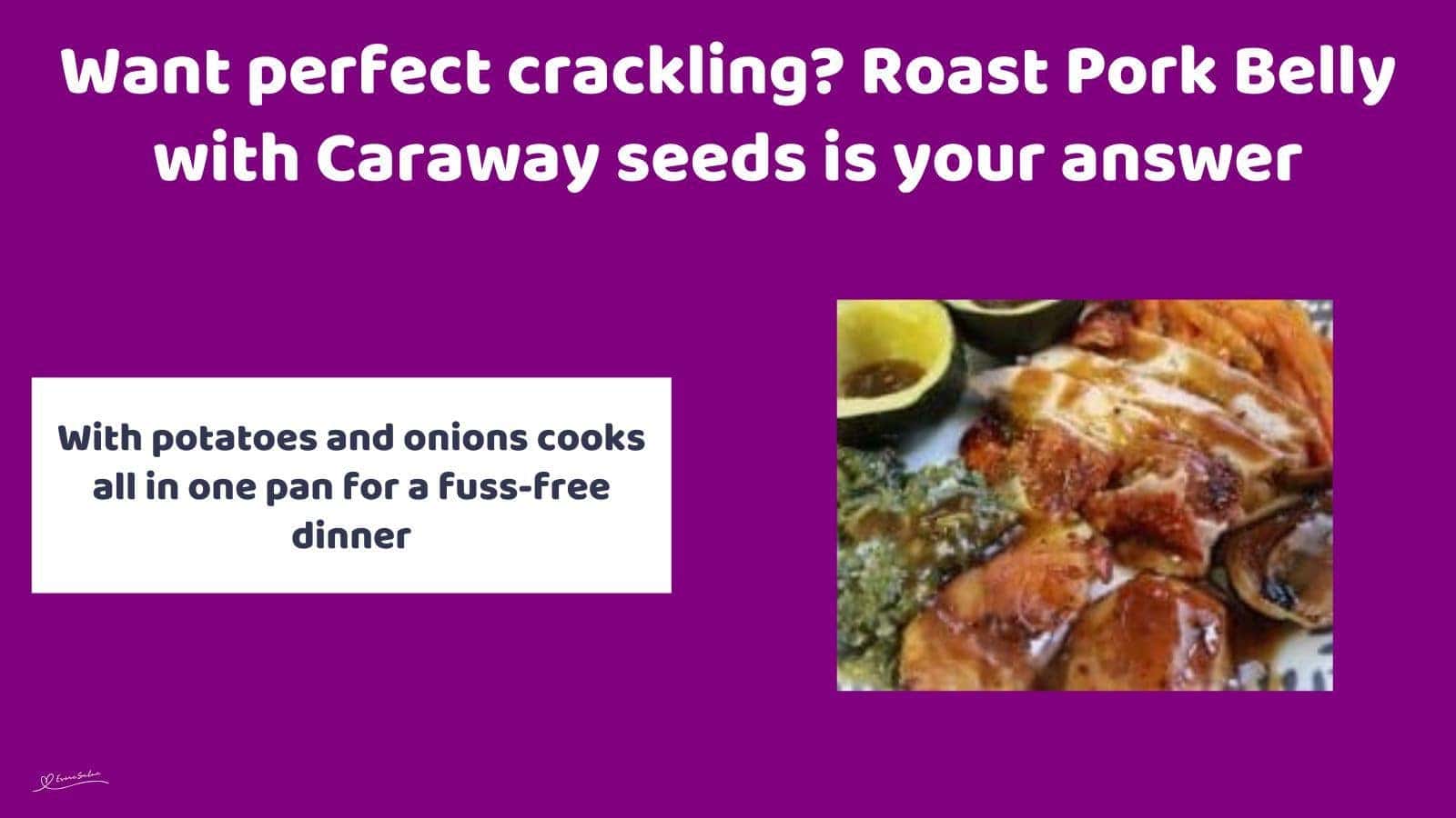 an image of Roast Pork Belly with veggies on the side