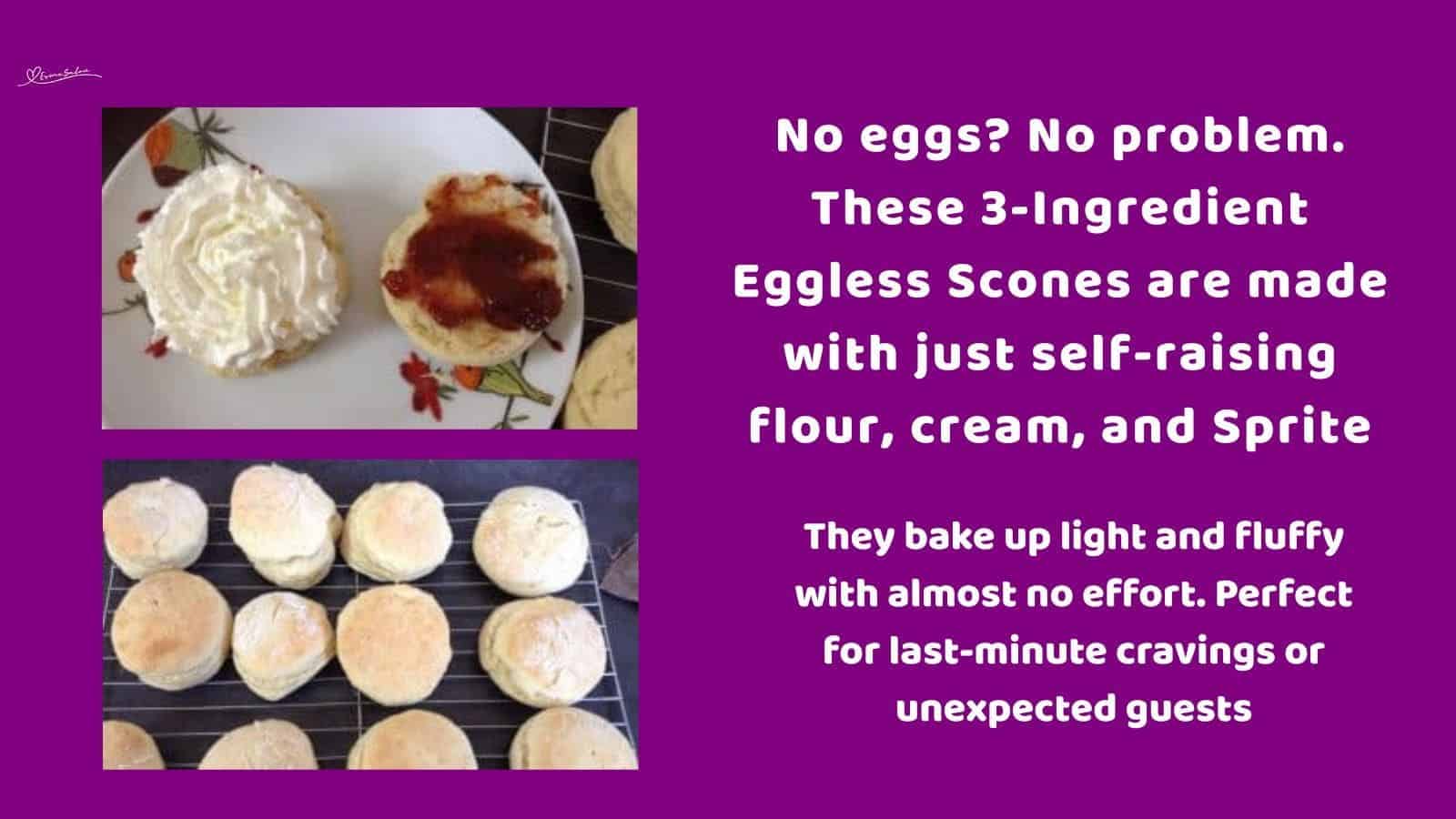 an image of 3-Ingredient Eggless Scones