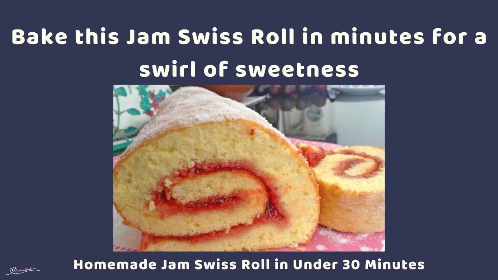 an image of a Jam Swiss Roll sliced