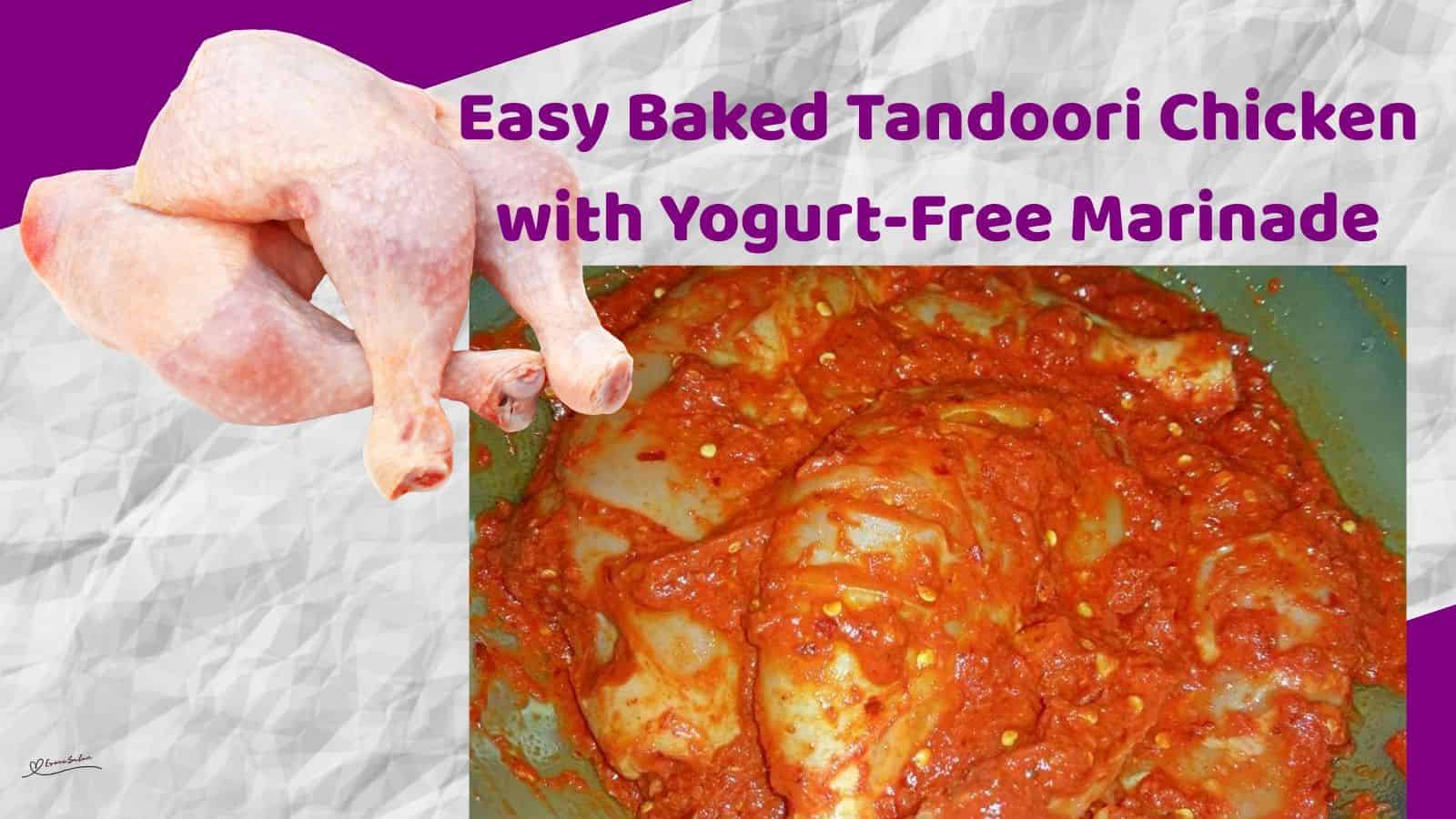 an image of Tandoori Chicken pieces ready for the oven to be baked