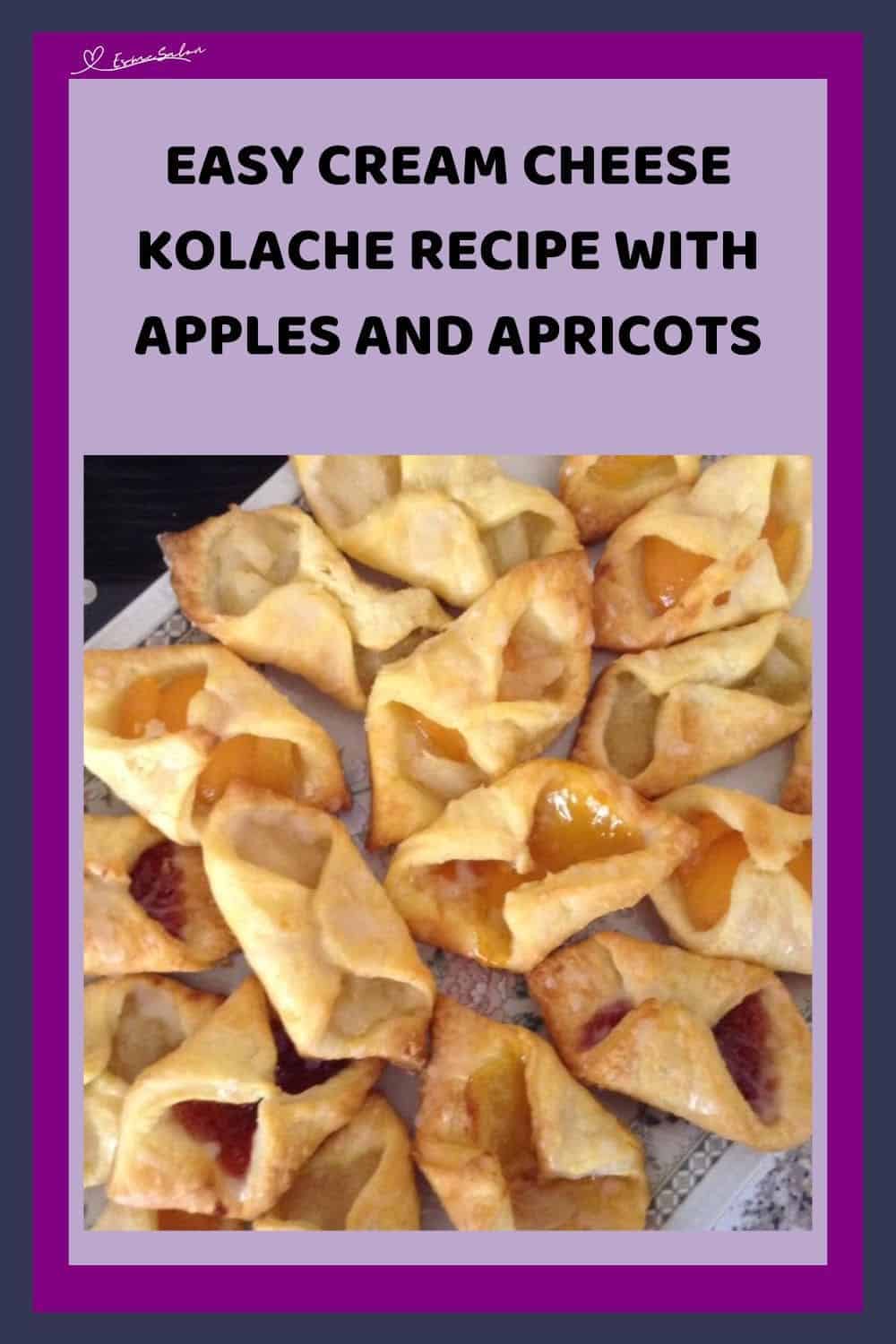 an image of Kolache Pastries with apple and apricot filling