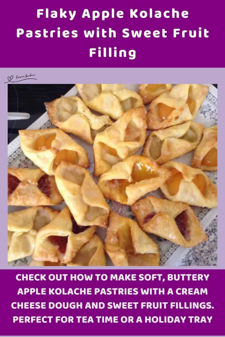 an image of Kolache Pastries with apple and apricot filling