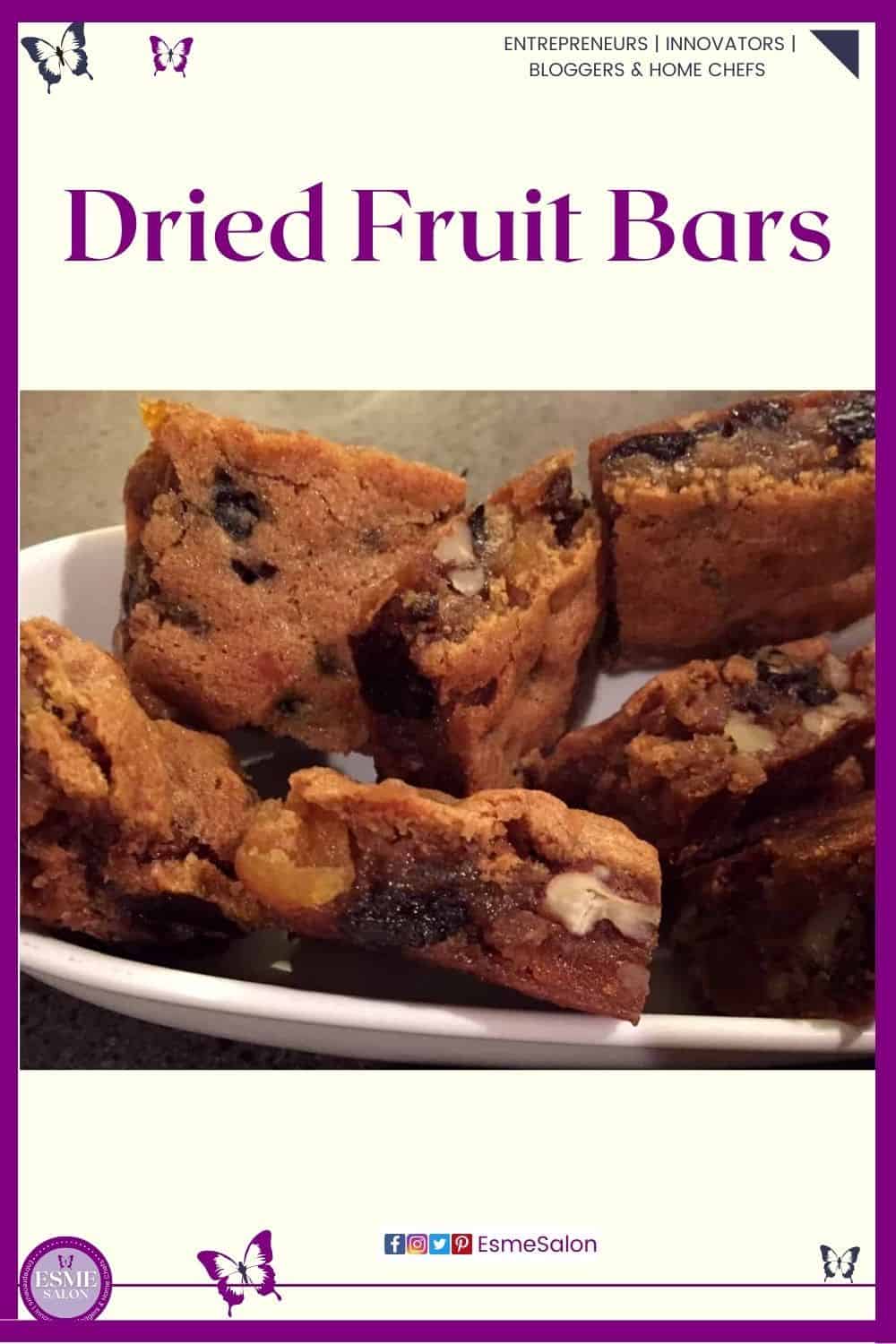an image of Dried Fruit Bars with prunes apricots raisins