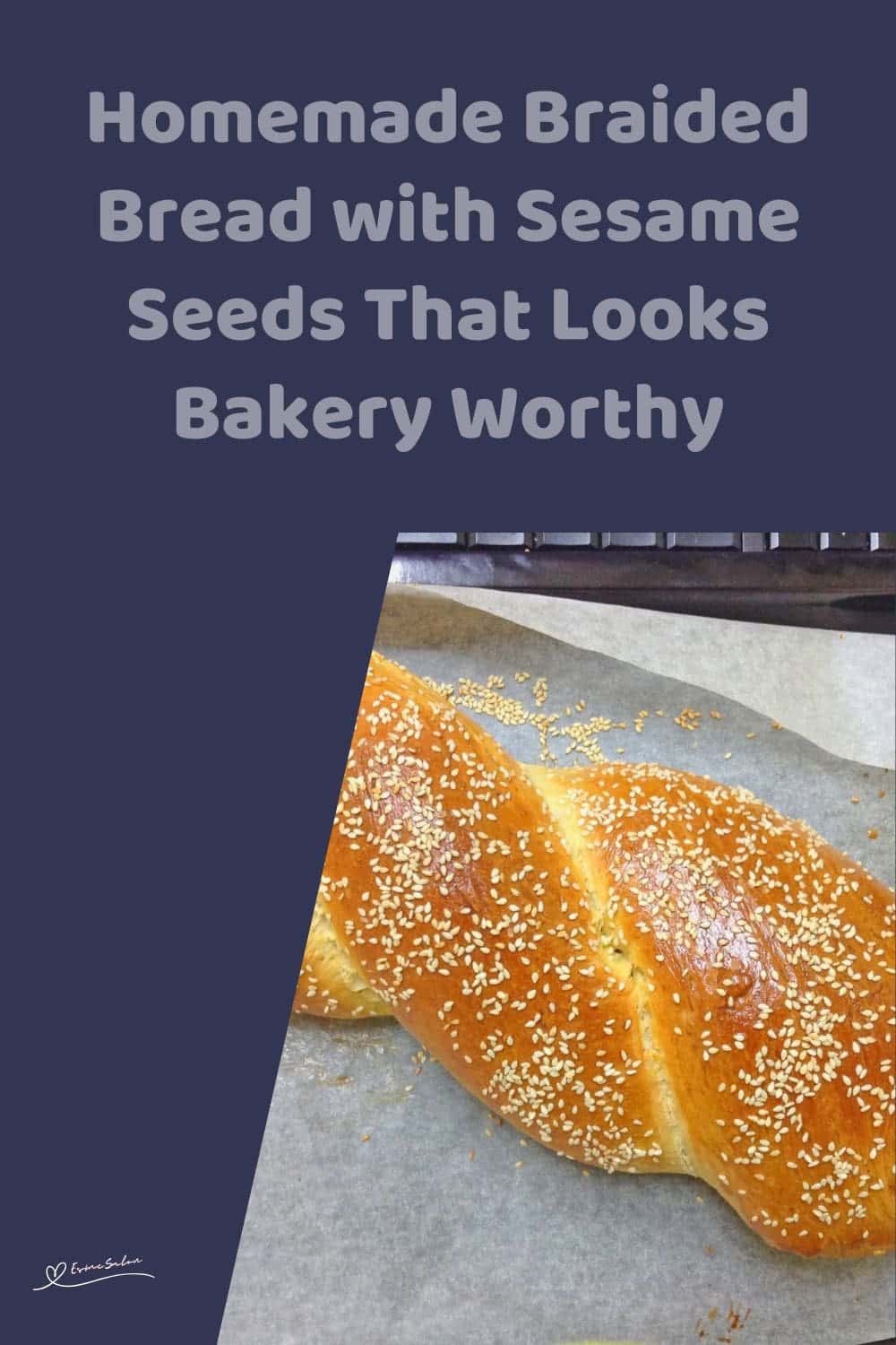 an image of a Bread Plait with Sesame Seeds baked to golden perfection