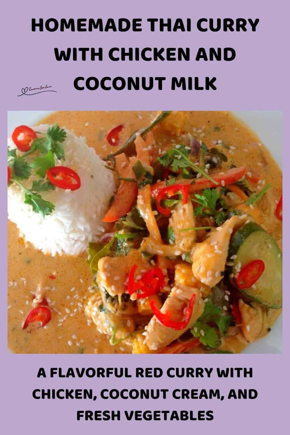 an image of Thai Red Curry with white rice