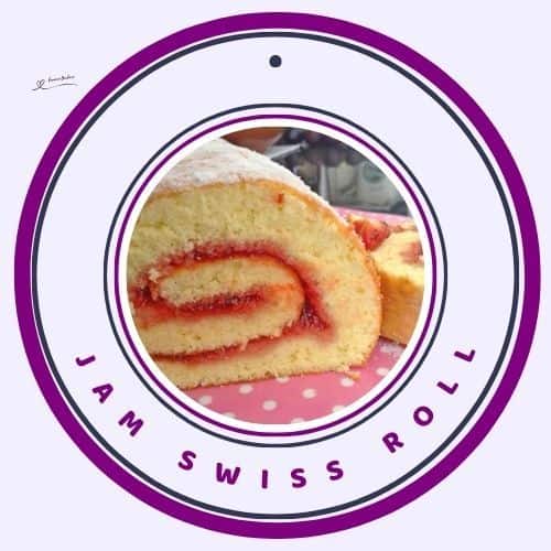 an image of a Jam Swiss Roll sliced