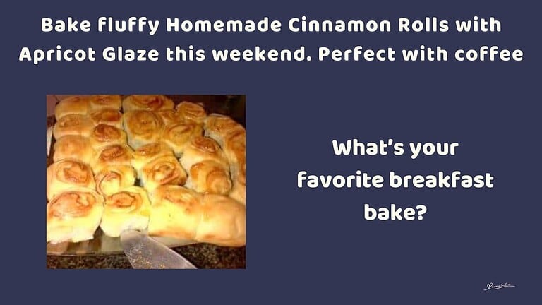 an image of a baking tray with Homemade Cinnamon Rolls
