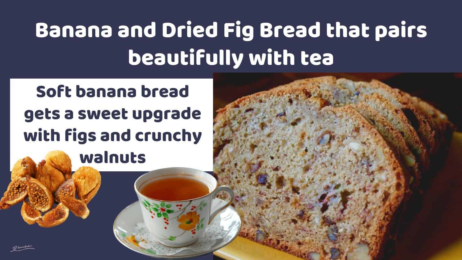 an image of a Banana and Dried Fig Bread with slices
