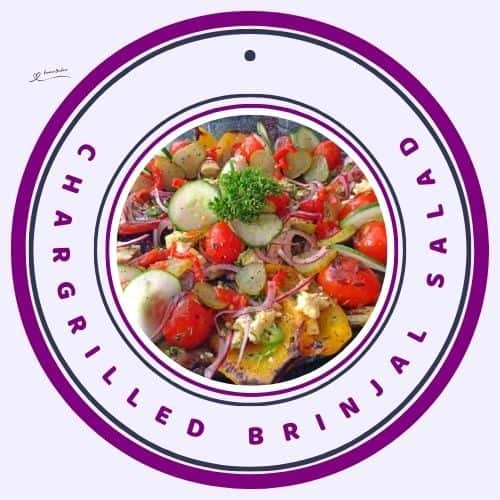 an image of a plate of Chargrilled Brinjal Salad