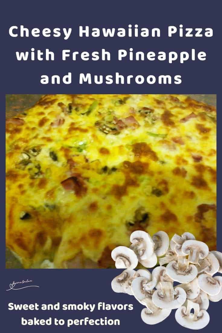 an image of a Hawaiian Pizza on 2 ingredient dough base