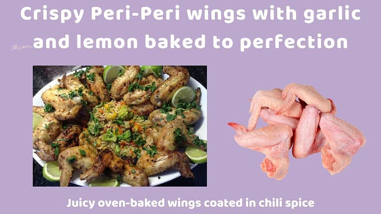 an image of Peri-Peri Chicken Wings on a white platter
