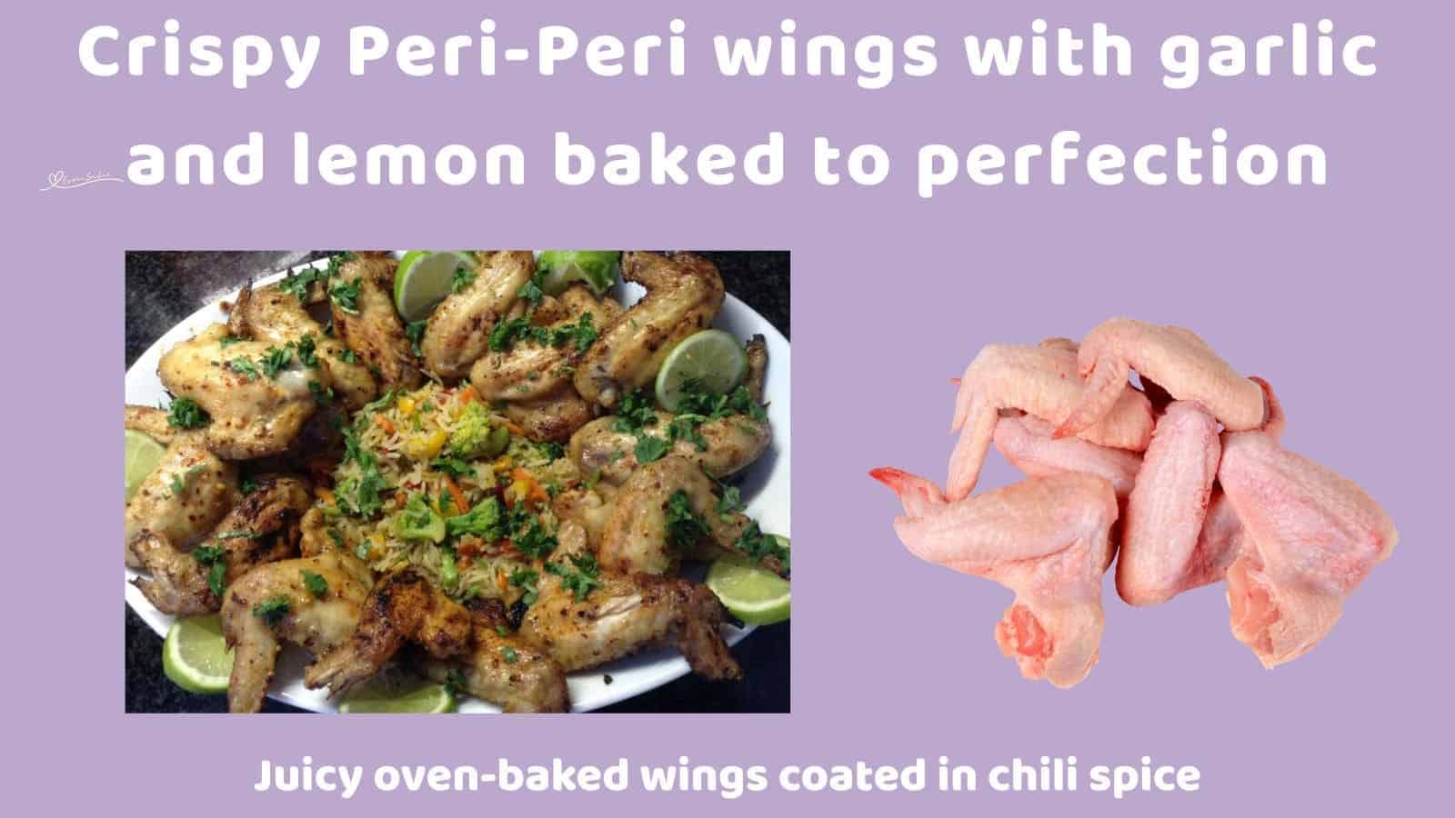 an image of Peri-Peri Chicken Wings on a white platter
