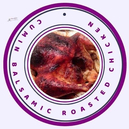 an image of a whole Cumin Balsamic Roasted Chicken
