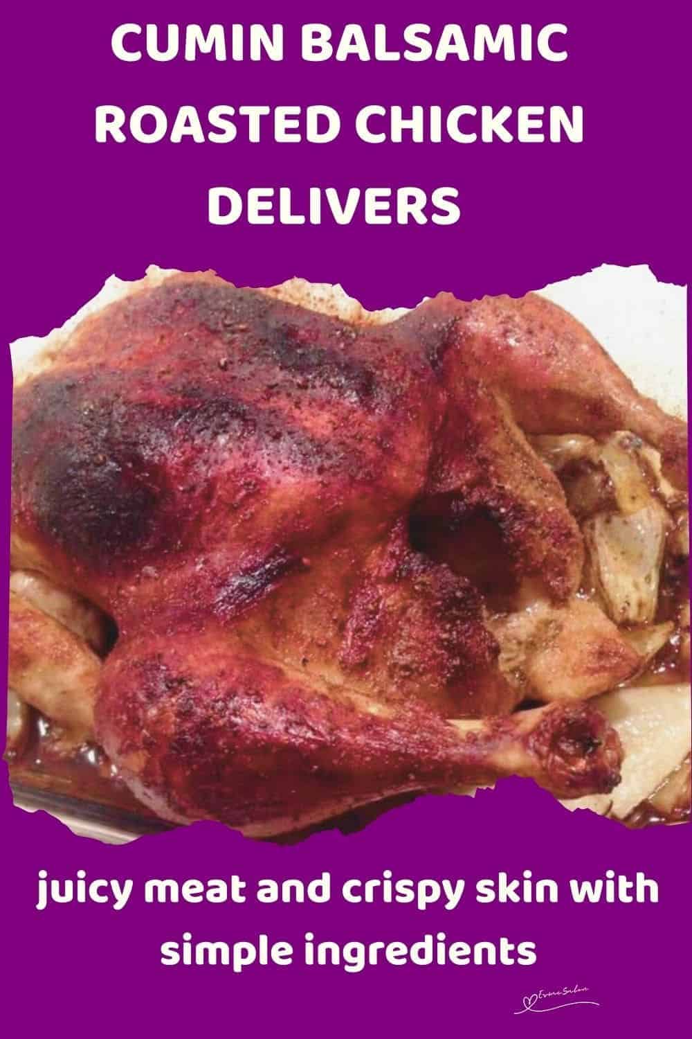 an image of a whole Cumin Balsamic Roasted Chicken