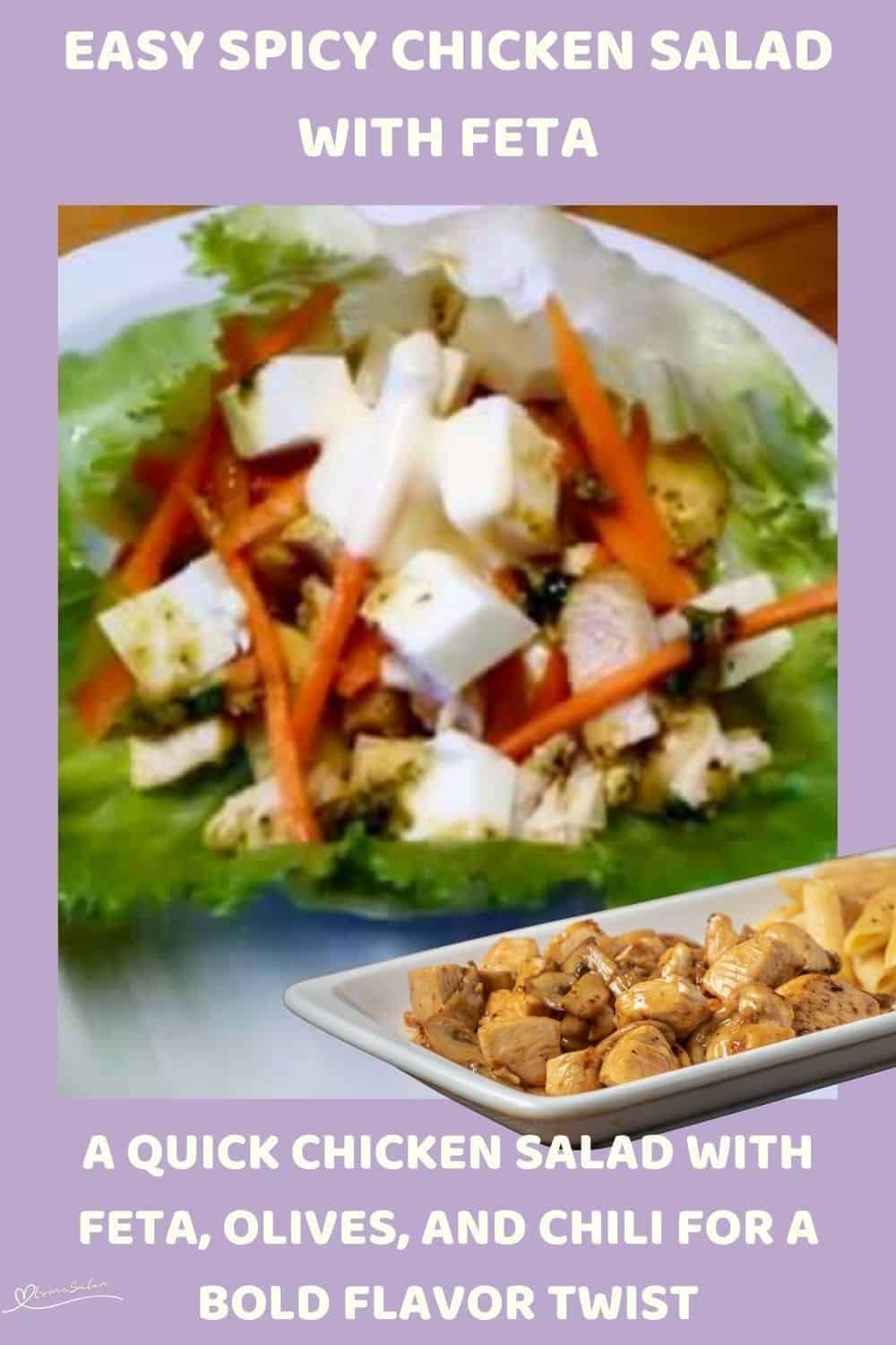 an image of a Spicy Chicken Salad Boats on lettuce