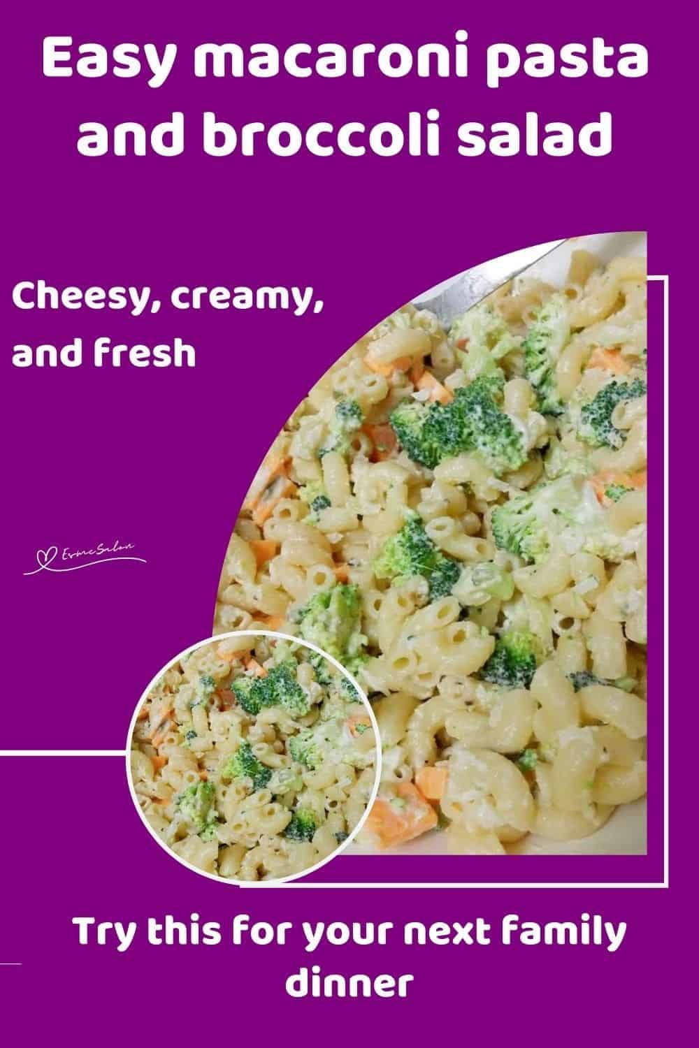 an image of a plate of Pasta and Broccoli Salad