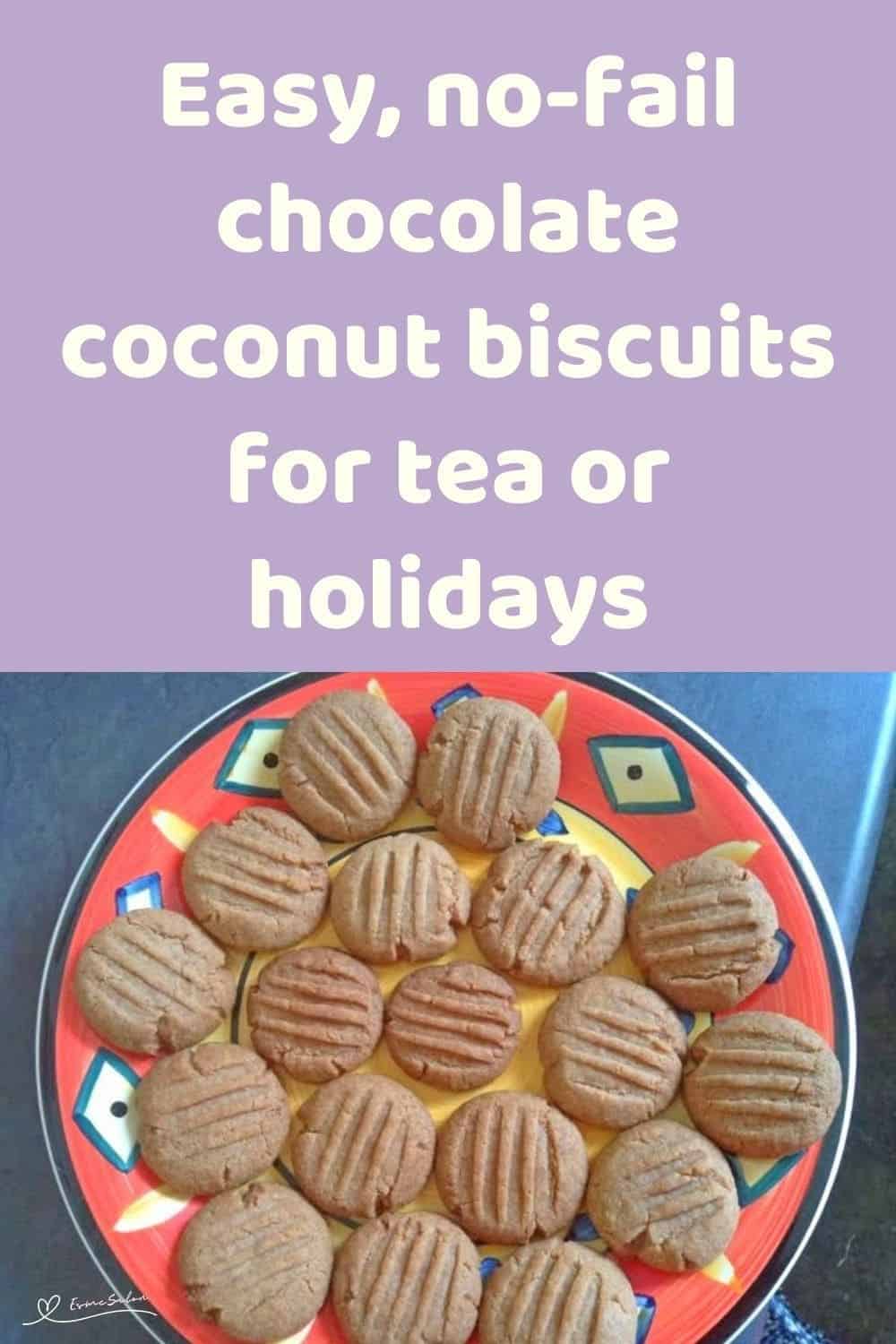 an image of Eggless Chocolate Coconut Biscuits