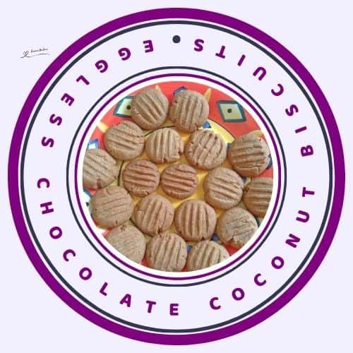an image of Eggless Chocolate Coconut Biscuits