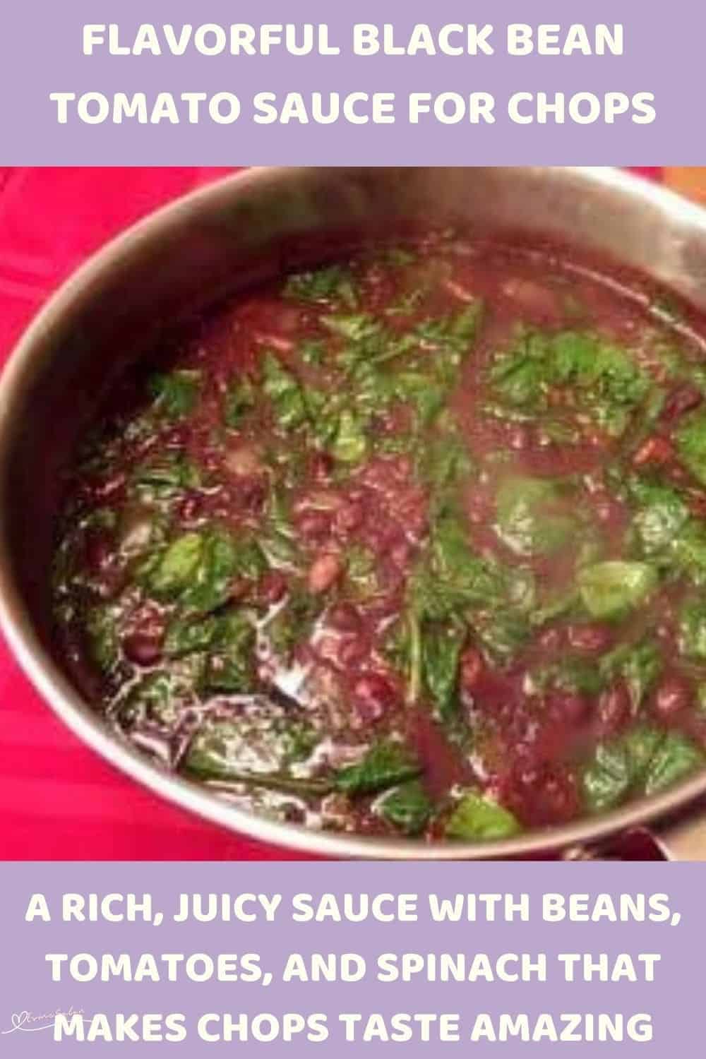 an image of Tomato and Black Bean Sauce with Pork chops