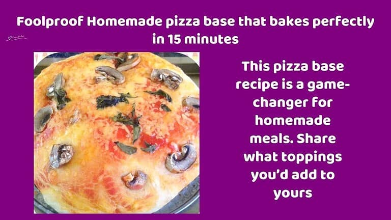 an image of Home-made Pizza Base with topping and baked